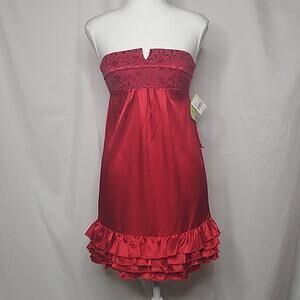 Johnny Martin Strapless Ruffled Mini Dress Sz 3